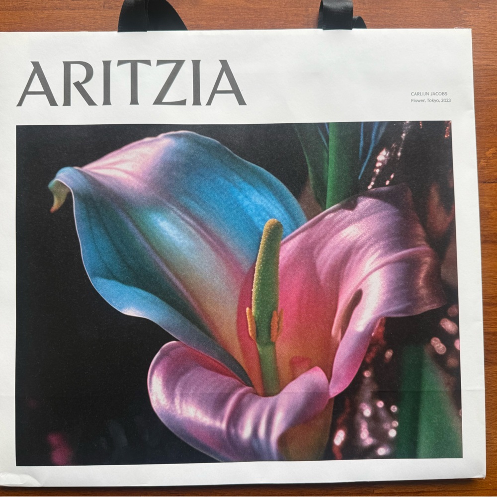 Aritzia Shopping Bag Large 16 Inches Flower Tokyo